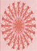 Patterned Pink Rug, pat1932rd