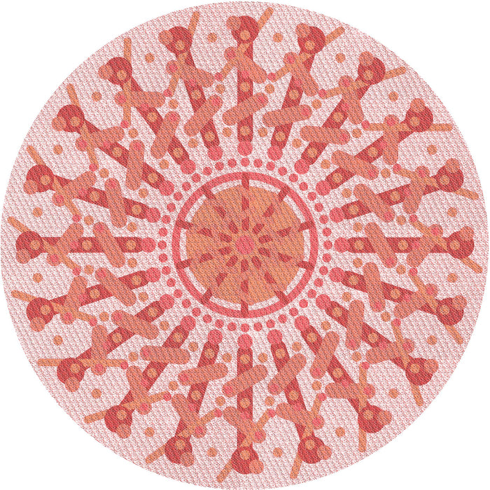 Square Patterned Pink Rug, pat1932rd