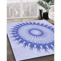 Patterned Blue Rug, pat1933blu