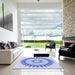 Machine Washable Transitional Blue Rug in a Kitchen, wshpat1933blu