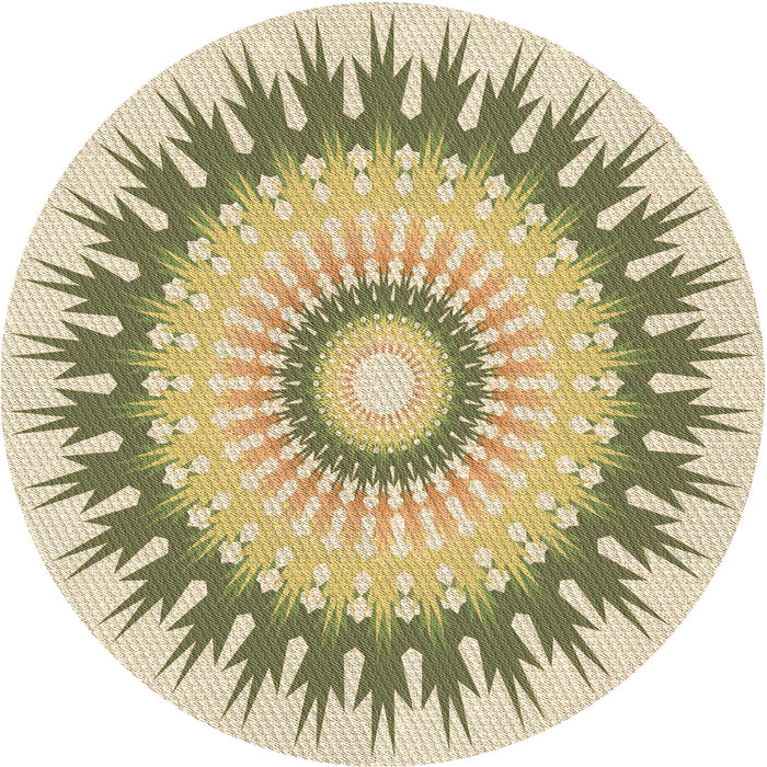 Square Machine Washable Transitional Khaki Gold Rug in a Living Room, wshpat1933brn