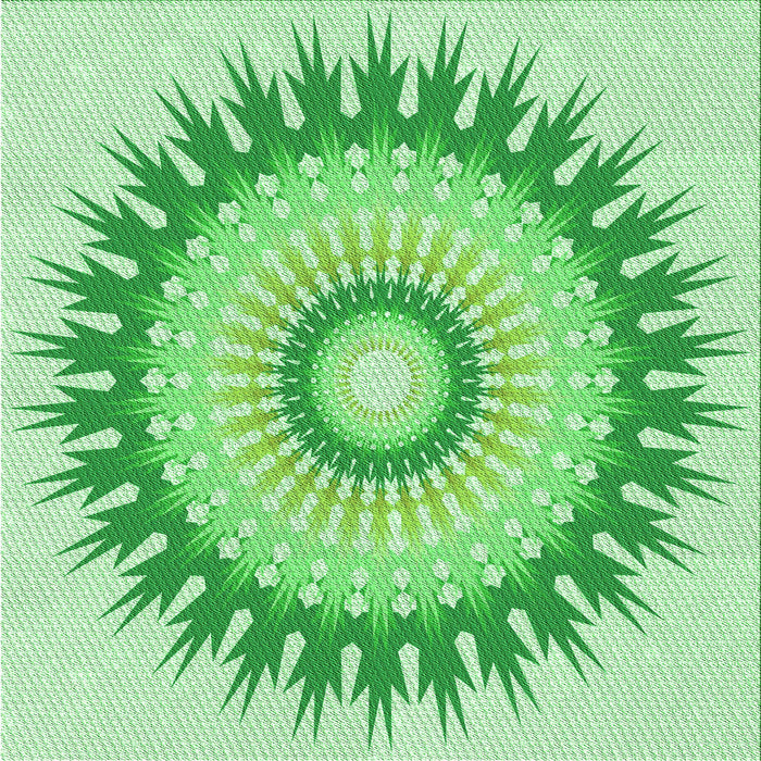 Round Machine Washable Transitional Jade Green Rug, wshpat1933grn