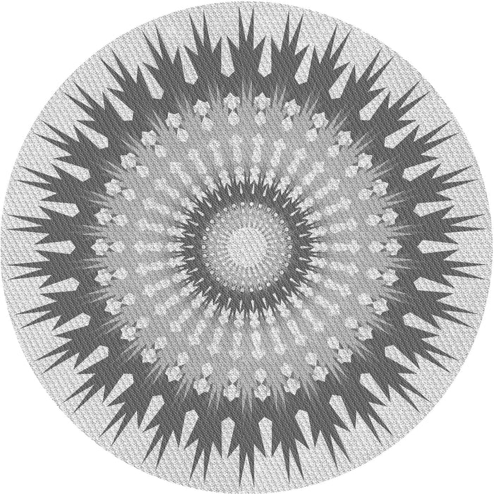 Square Patterned Gray Rug, pat1933gry