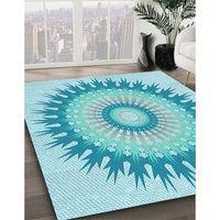 Patterned Blue Rug, pat1933lblu