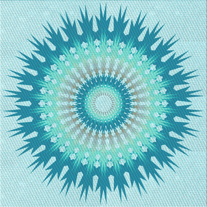 Round Machine Washable Transitional Blue Rug, wshpat1933lblu