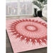 Machine Washable Transitional Pink Rug in a Family Room, wshpat1933rd