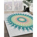 Machine Washable Transitional Grayish Turquoise Green Rug in a Family Room, wshpat1933