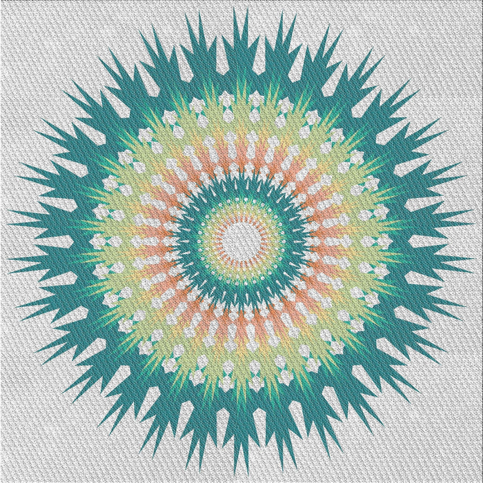 Sideview of Machine Washable Transitional Grayish Turquoise Green Rug, wshpat1933