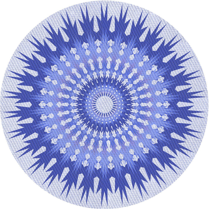 Square Patterned Blue Rug, pat1934blu