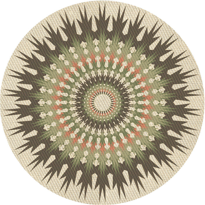 Square Patterned Golden Blonde Gold Rug, pat1934brn