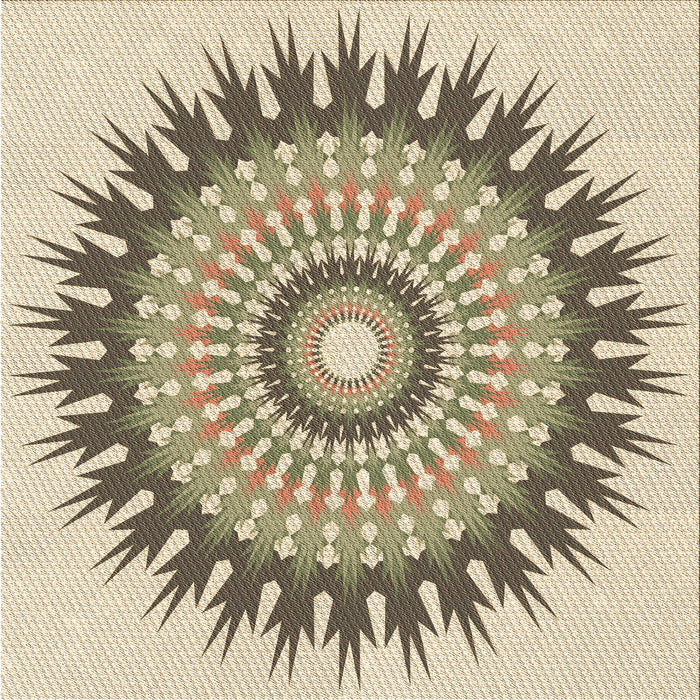 Round Machine Washable Transitional Golden Blonde Gold Rug, wshpat1934brn