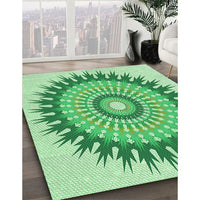 Patterned Green Rug, pat1934grn