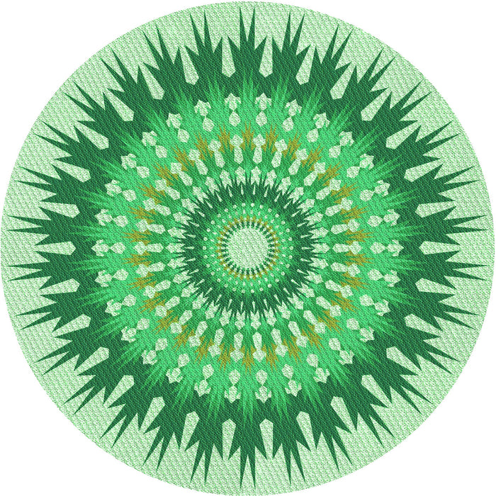 Square Machine Washable Transitional Green Rug in a Living Room, wshpat1934grn