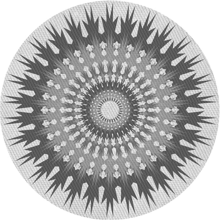 Square Patterned Silver Gray Rug, pat1934gry