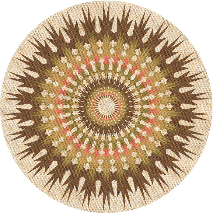 Square Machine Washable Transitional Khaki Gold Rug in a Living Room, wshpat1934org