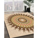 Patterned Khaki Gold Rug in Family Room, pat1934org