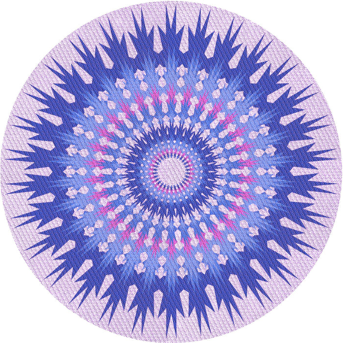 Square Machine Washable Transitional Pale Lilac Purple Rug in a Living Room, wshpat1934pur