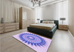 Patterned Pale Lilac Purple Rug in a Bedroom, pat1934pur