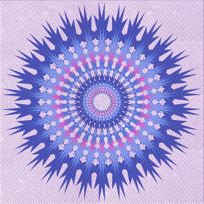 Round Patterned Pale Lilac Purple Rug, pat1934pur