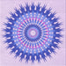 Round Patterned Pale Lilac Purple Rug, pat1934pur