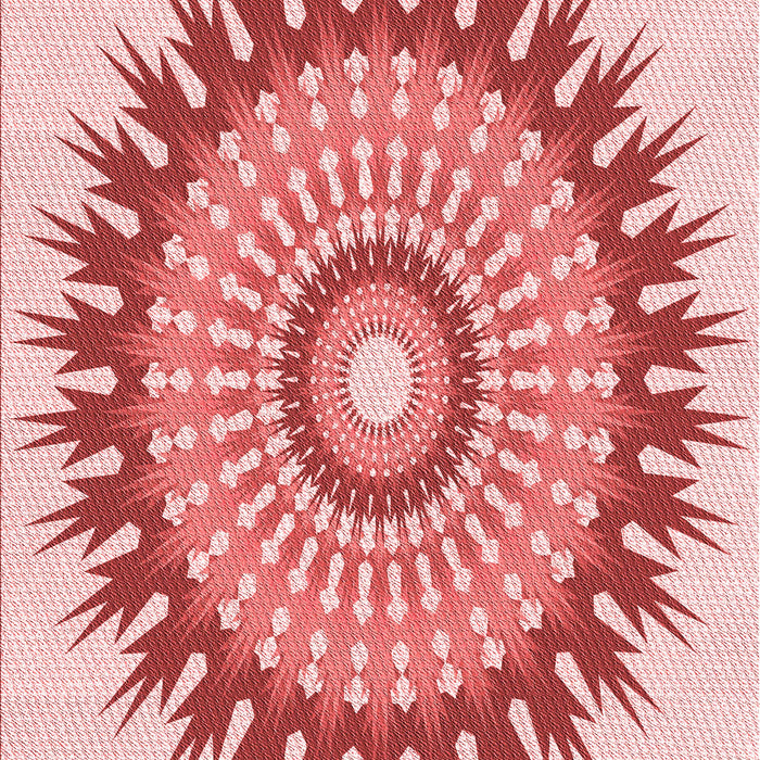 Patterned Deep Rose Pink Rug, pat1934rd