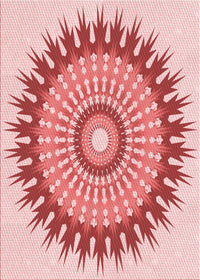 Machine Washable Transitional Deep Rose Pink Rug, wshpat1934rd