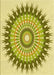 Machine Washable Transitional Dark Yellow Green Rug, wshpat1934yw