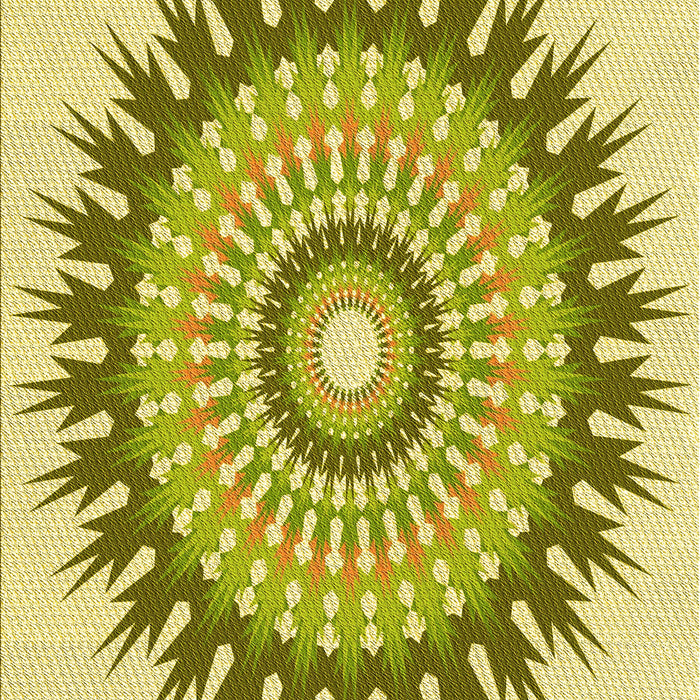 Machine Washable Transitional Dark Yellow Green Rug, wshpat1934yw