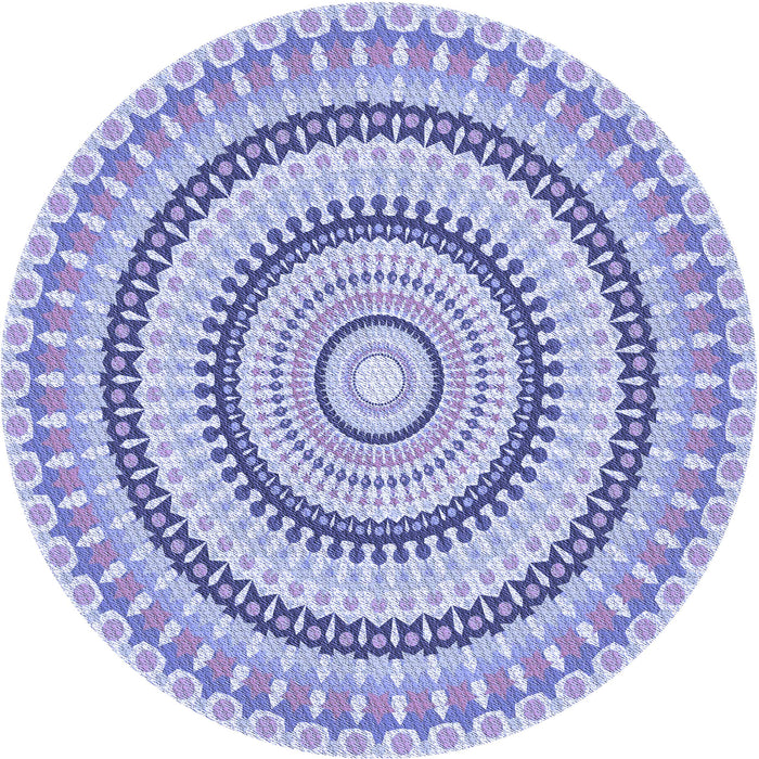 Square Patterned Medium Slate Blue Rug, pat1935blu