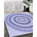 Machine Washable Transitional Medium Slate Blue Rug in a Family Room, wshpat1935blu