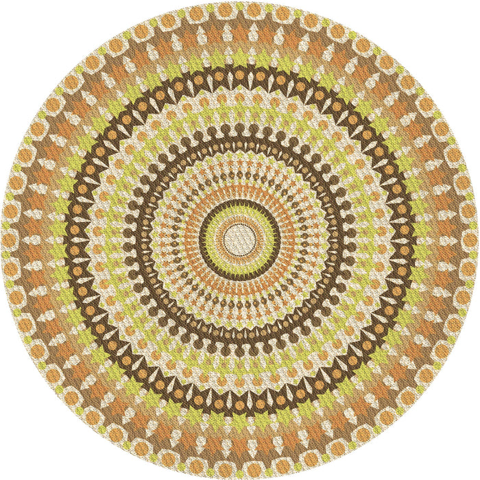 Square Machine Washable Transitional Cinnamon Brown Rug in a Living Room, wshpat1935brn