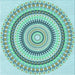 Round Patterned Seafoam Green Rug, pat1935lblu