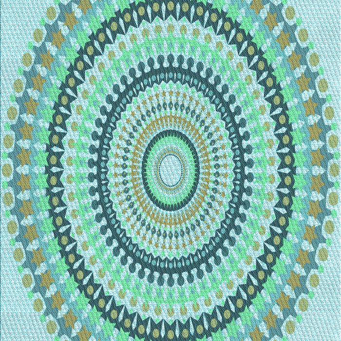 Patterned Seafoam Green Rug, pat1935lblu