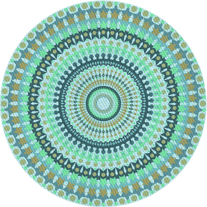 Square Machine Washable Transitional Seafoam Green Rug in a Living Room, wshpat1935lblu