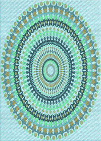 Machine Washable Transitional Seafoam Green Rug, wshpat1935lblu