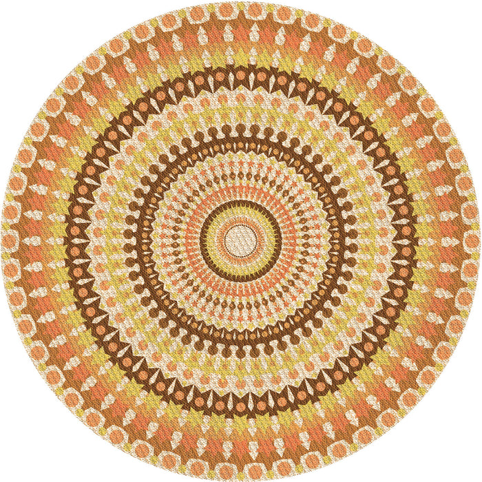 Square Patterned Orange Rug, pat1935org