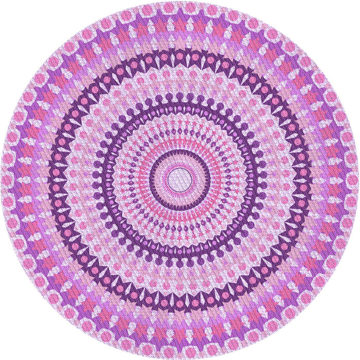 Square Machine Washable Transitional Blossom Pink Rug in a Living Room, wshpat1935pur