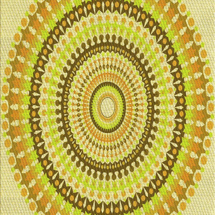 Patterned Neon Yellow Rug, pat1935yw