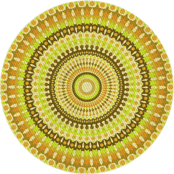 Square Patterned Neon Yellow Rug, pat1935yw