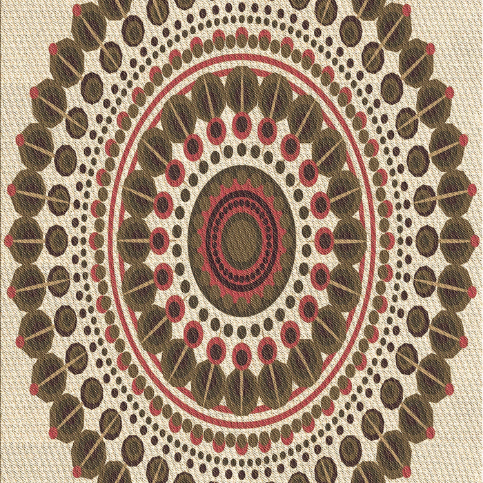 Patterned Khaki Gold Rug, pat1936brn