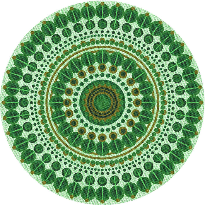 Square Machine Washable Transitional Light Green Rug in a Living Room, wshpat1936grn