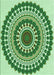 Machine Washable Transitional Light Green Rug, wshpat1936grn