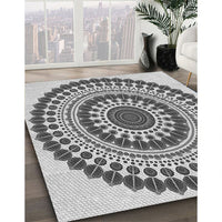 Patterned Carbon Gray Rug, pat1936gry