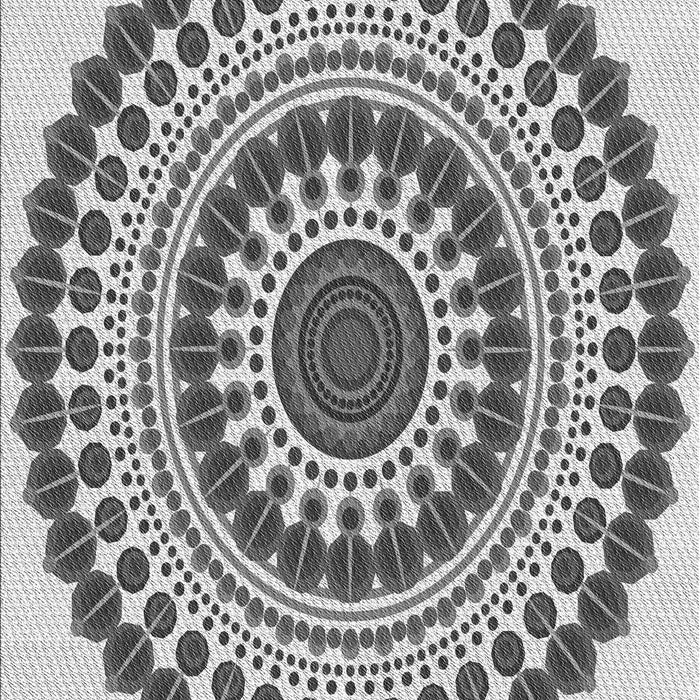 Patterned Carbon Gray Rug, pat1936gry