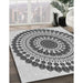 Patterned Carbon Gray Rug in Family Room, pat1936gry