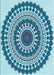 Machine Washable Transitional Blue Rug, wshpat1936lblu