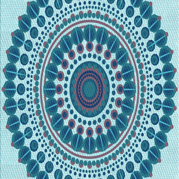 Machine Washable Transitional Blue Rug, wshpat1936lblu