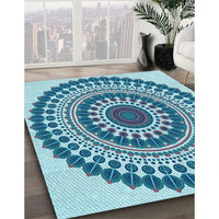 Patterned Blue Rug, pat1936lblu