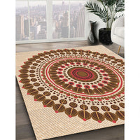 Patterned Mahogany Brown Rug, pat1936org