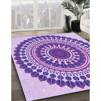 Patterned Blossom Pink Rug, pat1936pur